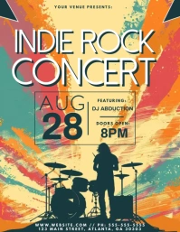 indie rock concert flyer rock concert Volante (Carta US) template