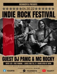 INDIE ROCK FESTIVAL FLYER template