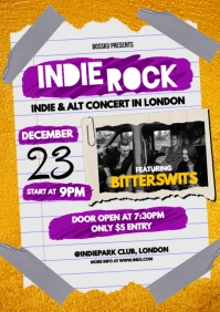 Indie Rock Flyer A5 template