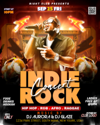 Indie Rock Music Night Party Instagram Portrait template