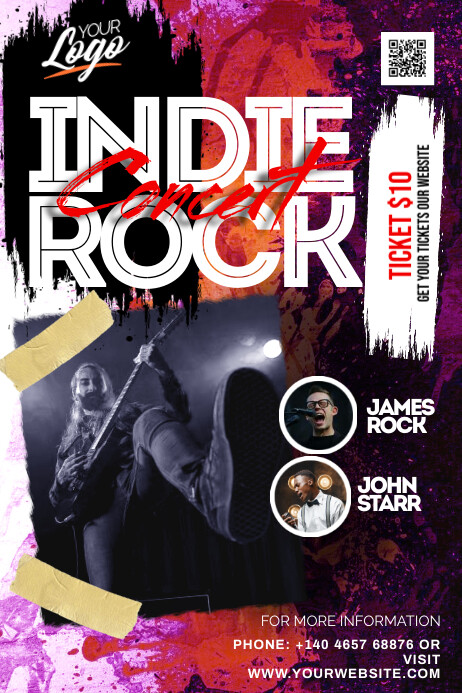indie rock poster Template | PosterMyWall