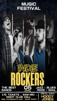 Indie Rockers Flyer Instagram Story template