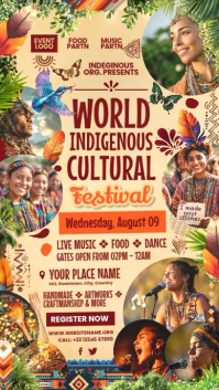 Orange World Indigenous Cultural Festival Digitalt display Template