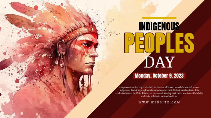 Indigenous People's Day You Tube Channel Cove Zdjęcie tytułowe kanału na YouTube template