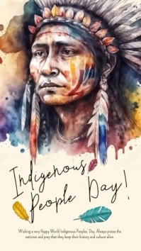 Indigenous People Day Digital Display (9:16) template
