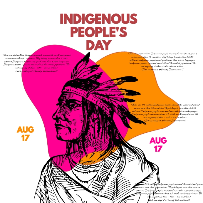 Tribe Poster Example INDIGENOUS PEOPLE RETRO BESPOKE POSTER Template | PosterMyWall