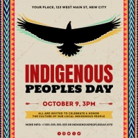 Indigenous Peoples Day Banner Wpis na Instagrama template