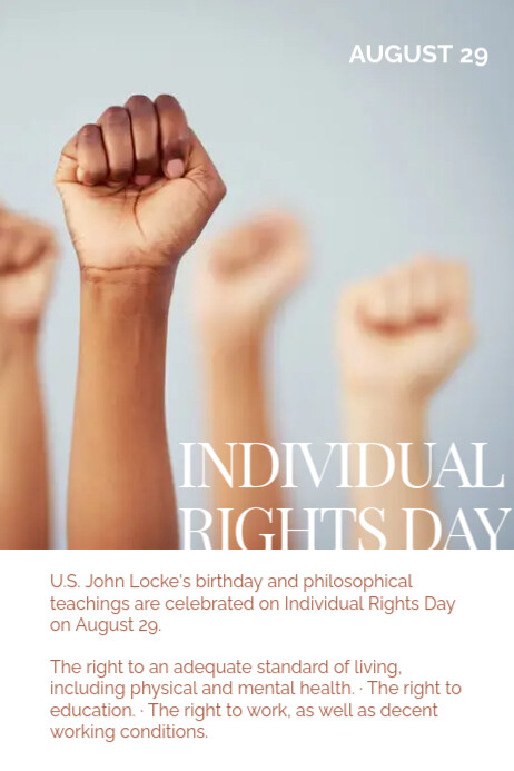 Individual Rights Day Poster Template | PosterMyWall