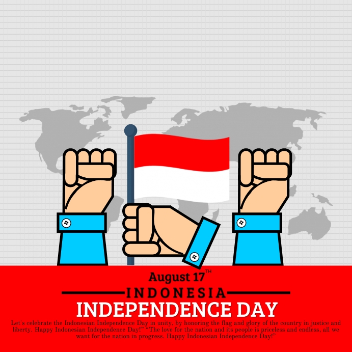 Indonesia Independance Day Pos Instagram template