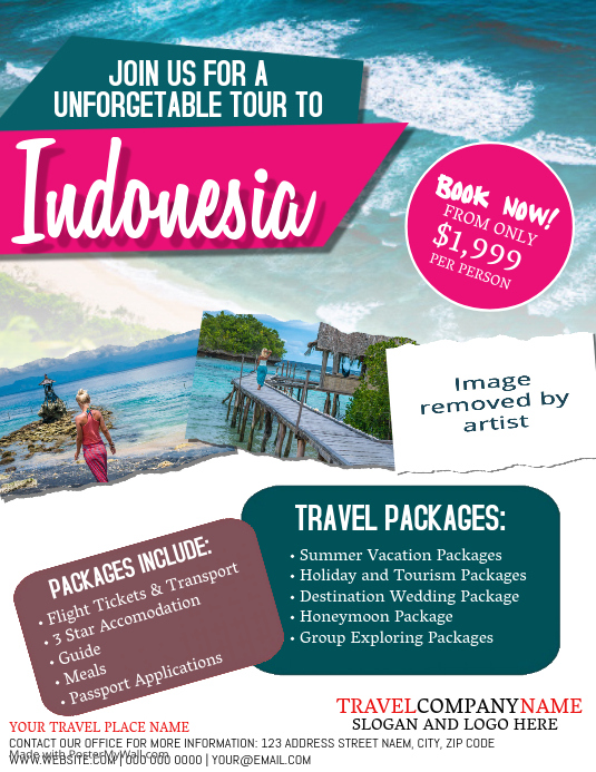 Indonesia Travel Tour Flyer Template | PosterMyWall