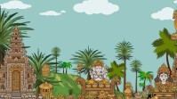 Indonesian Java Hinduism Temple Background Presentation (16:9) template
