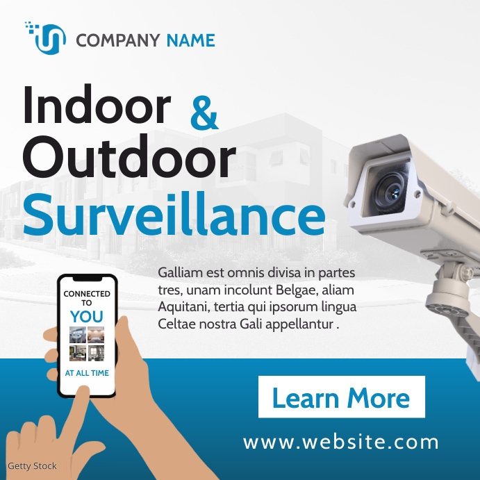 indoor and outdoor surveillance advertisement Template | PosterMyWall