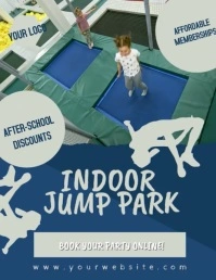 Indoor Jump Park Bounce Indoor Video Flyer template