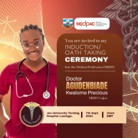 Induction, Oath-Taking Ceremony flyer Post Instagram template