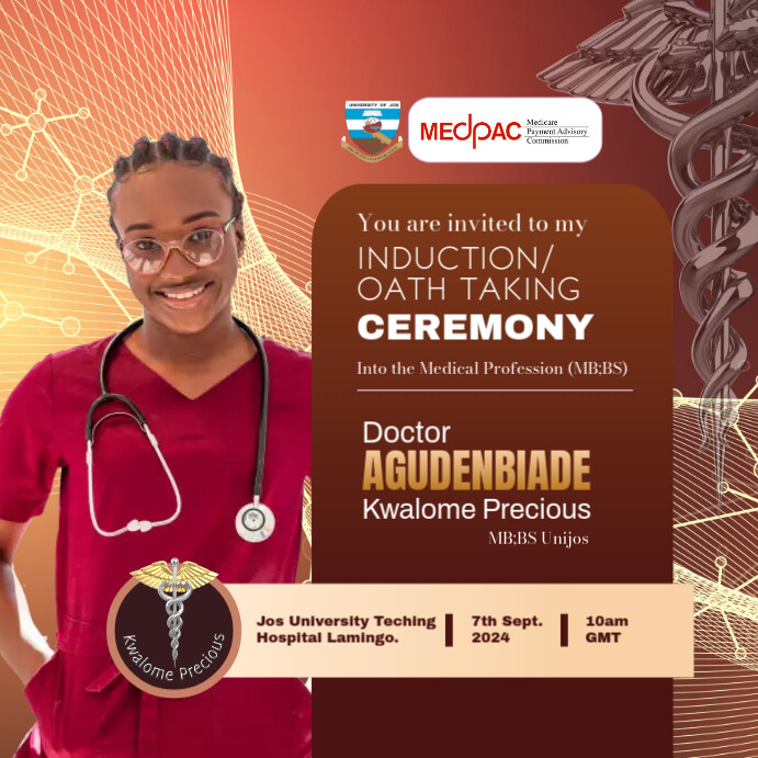 Induction, Oath-Taking Ceremony flyer Wpis na Instagrama template