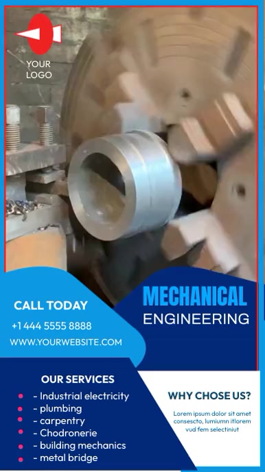 Machine Direction Poster industrial mecanic poster template | PosterMyWall