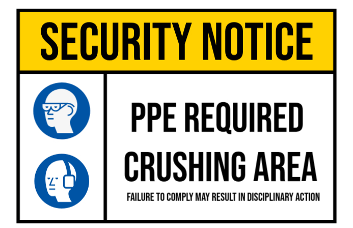 Industrial PPE Required Safety Sign Templat | PosterMyWall