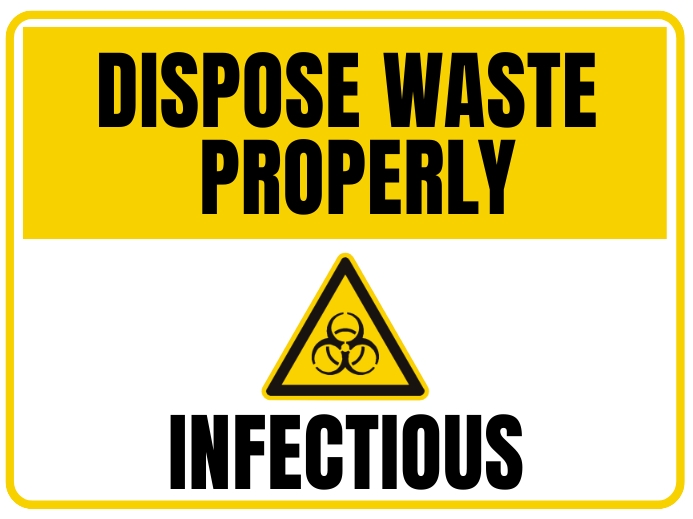 Infectious Waste Yard Sign (1) template