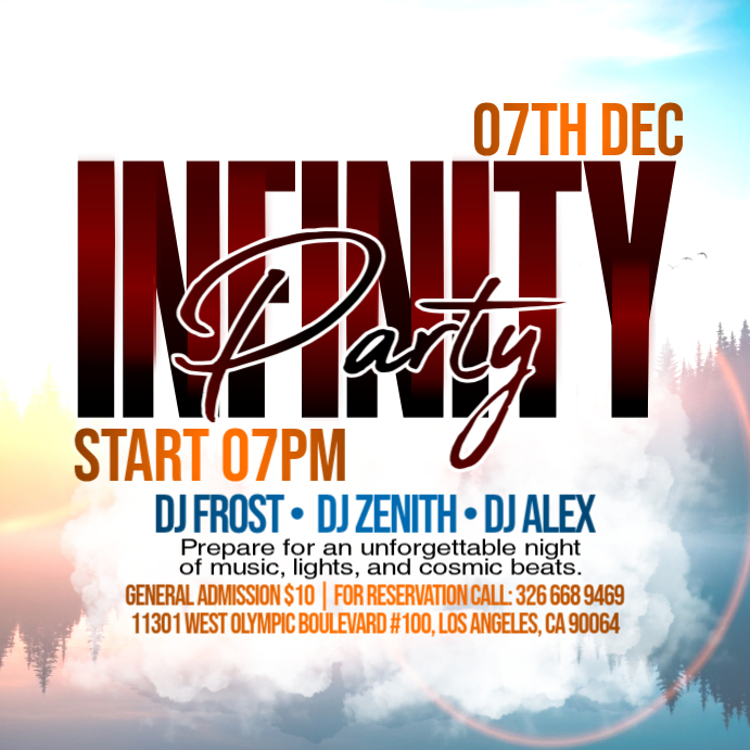 Plantilla de Infinity Night Gradient Party Event | PosterMyWall