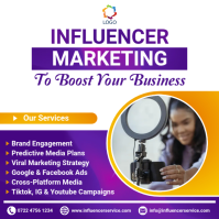 influencer marketing flyer poster template
