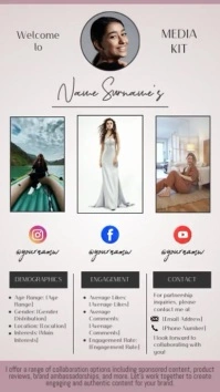 Influencer Media Kit Template Design Digital Display (9:16)