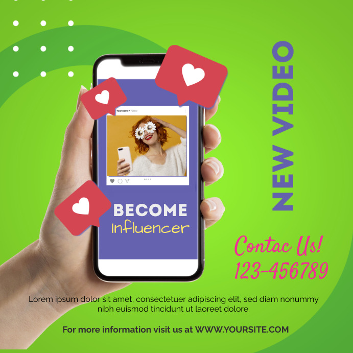 Influencer Sample Posts Copy of Influencer Social Media Post | PosterMyWall