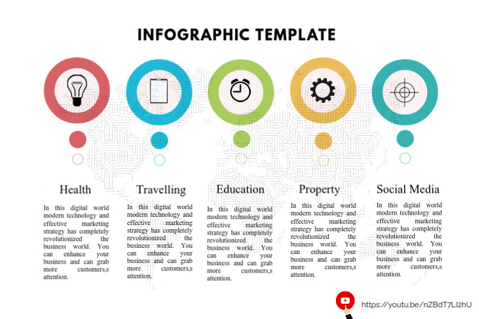 info graphics Banner 4' × 6' template