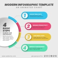 Infographic Chart Colors Square Instagram Video Post template