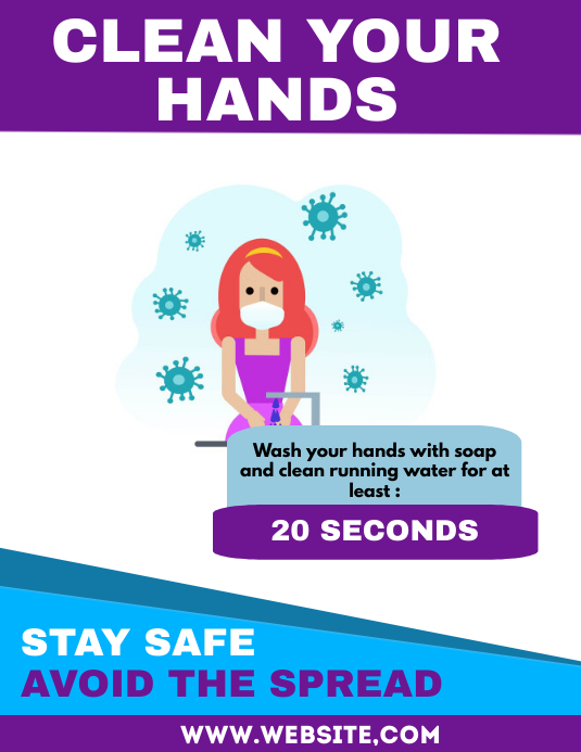 Clean Hand Infographic infographic clean your hands flyer Template | PosterMyWall