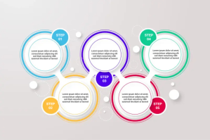 Blanco infographic Etykieta Template