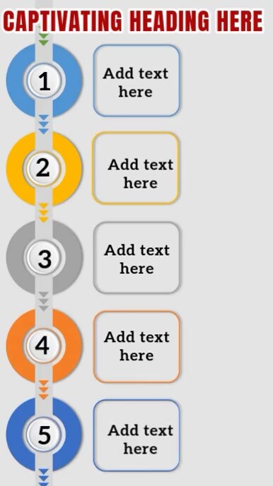 Infographic number list animation template Digital Display (9:16)