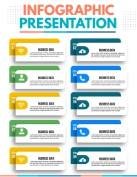 Infographic Presentation Gradient Theme Flyer (US Letter) template