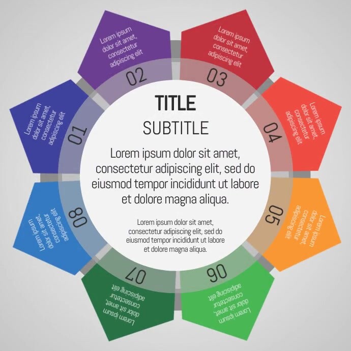 8 Module Infrographic Infographic Template Design 8 Eight Elements | PosterMyWall