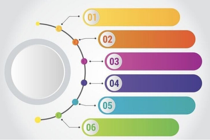 Infographics background template design ป้าย