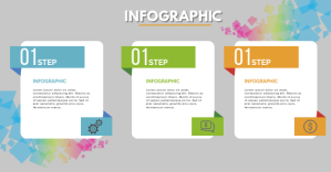 Gris Infographic Steps Facebook Shared Image Template