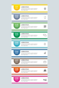 Infographics Steps Poster template
