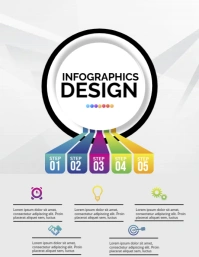 Infrographics Flowchart Pamflet (Letter AS) template