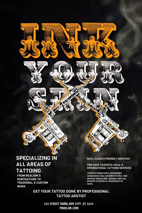 Ink Your Skin Poster template