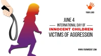 Innocent Children Victims of Aggression day s Twitter Post template