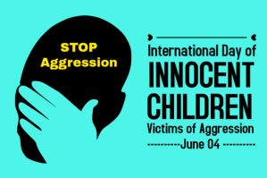 Turquesa Innocent Children Victims of Aggression Etiket Template