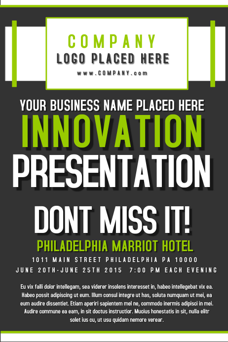 Innovation Presentation Template Postermywall Innovation Presentation Template Postermywall