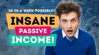 Insane Passive Income Youtube video thumbnail template