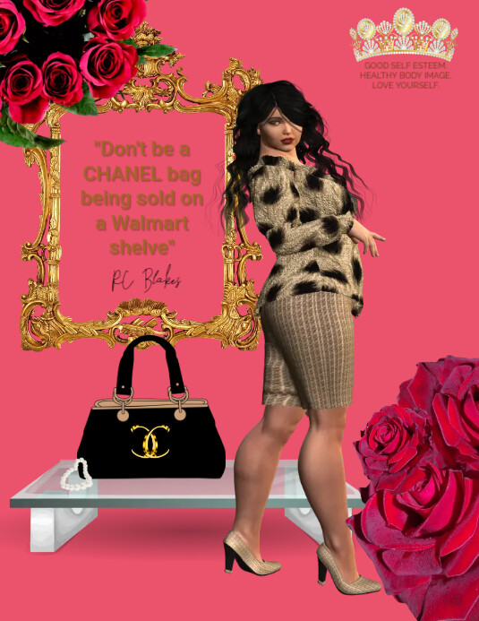 inspirational, woman, women's day, quotes, queen, birthday, retail, self love Flyer (US Letter) template