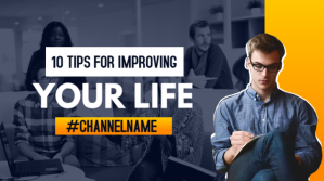 Lila inspirational 10 tips for improving your life YouTube Thumbnail Template