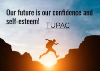 Inspirational and motivational quotes Kartu Pos template