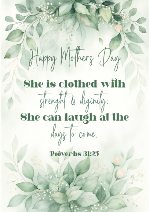 Inspirational bible verse for mother's day pr Template | PosterMyWall