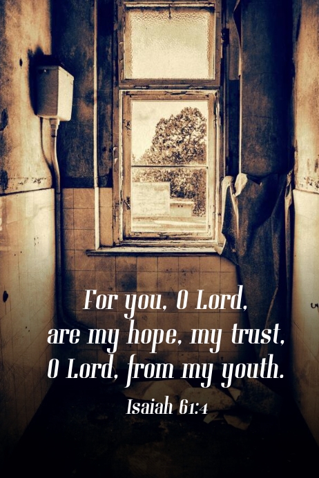 Plantilla de inspirational bible verse poster psalms 71:5 | PosterMyWall