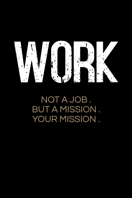 inspirational black white and gold work Poster template