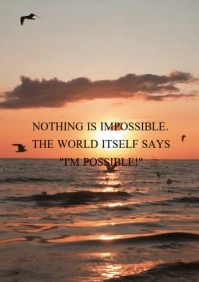 Inspirational flyer template A4