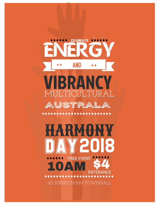 Get Inspirational Harmony Day Flyer Template Postermywall For Free Get Wallpaper Inspirational Harmony Day Flyer Template Postermywall For Android
